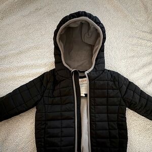 Toddler black and grey puffer jacket
